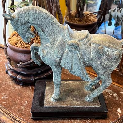 Antique Cast Metal- Tang Dynasty War Horse Statue Lot