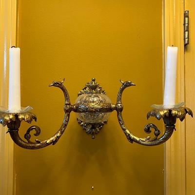 Antique Gilded Wall Sconce