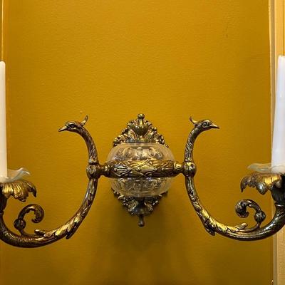 Antique Gilded Wall Sconce