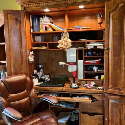 Office Wall Unit/Desk (contents NOT included)