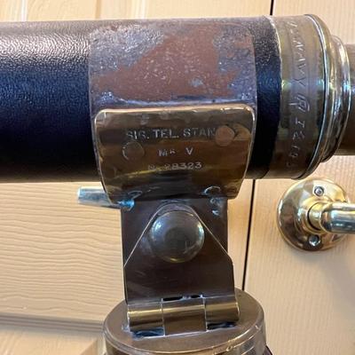Antique Spyglass with Stand and Nautical Compass