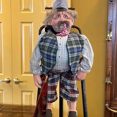 Antique Fiddler Marionette Doll