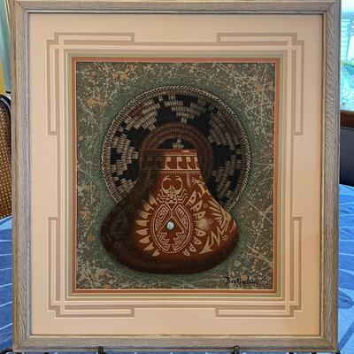 Eugene B. Joe (Baatsoslanii) Navajo Southwest Sand Art (est value $2,500-$5,000)