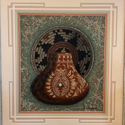 Eugene B. Joe (Baatsoslanii) Navajo Southwest Sand Art (est value $2,500-$5,000)