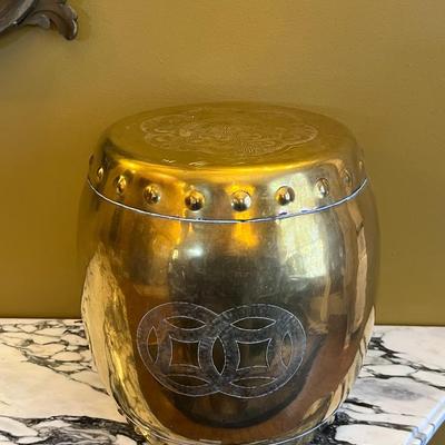 Asian Brass Garden Stool