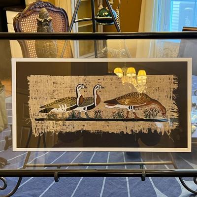 Hand Painted Egyptian Papyrus- Geese