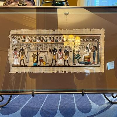 Hand Painted Egyptian Papyrus- Hieroglyphs