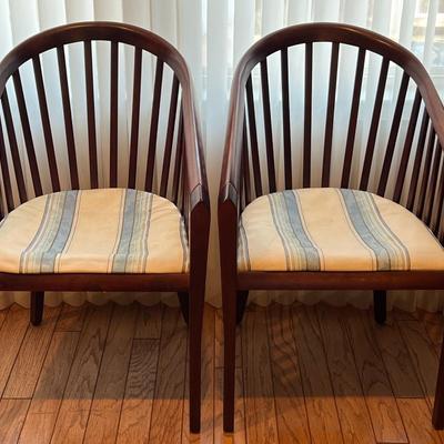 Mid-Century Edwardian Style Lathback Chairs