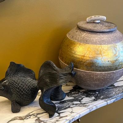 Michael Weinberg Antler Handle Raku Vessel Pottery Lot