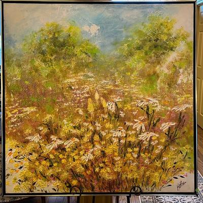 Large Floral Painting- reproduction