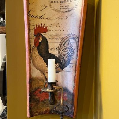 Repurposed Shutter Rooster Décor Lot