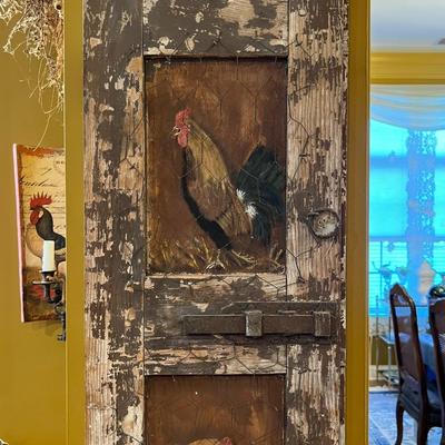 Repurposed Shutter Rooster Décor Lot