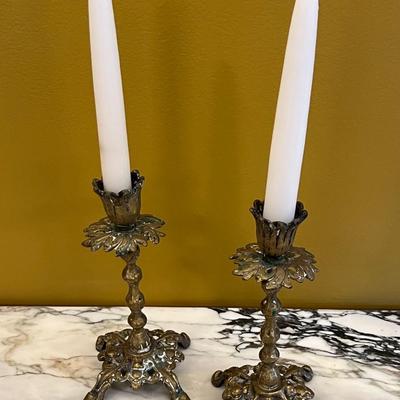 Antique Brass Candle Sticks