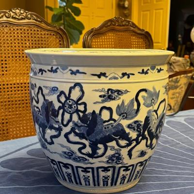Chinese Blue and White Large Porcelain Planter
