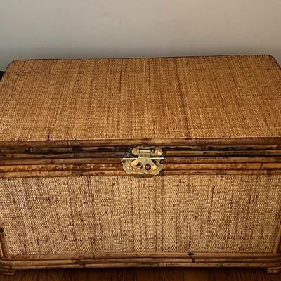 Vintage Bamboo and Rattan Chest