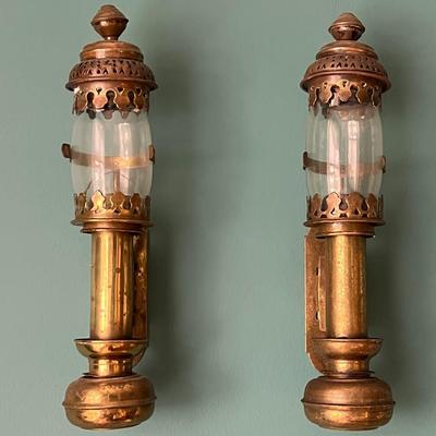 Antique Copper/Brass Candle Sconces