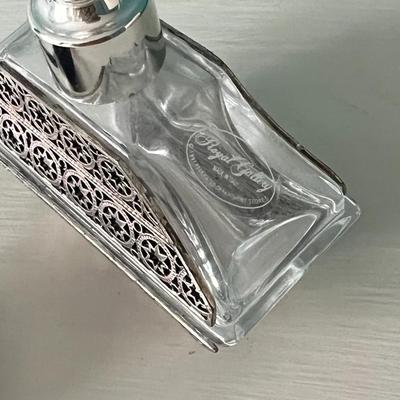 Vintage Royal Gallery Silver and Glass Perfume Atomizer Bottle with Tassel