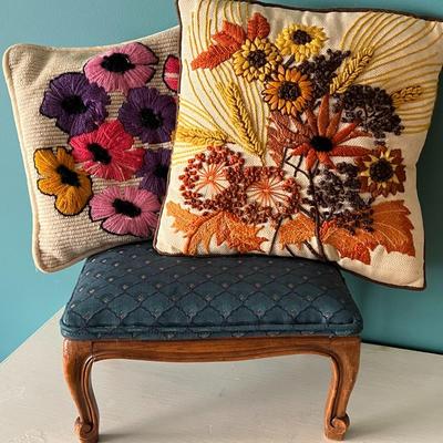 Vintage Embroidered Decorative Pillows