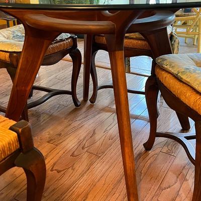 Glass Top Breakfast Table with 4 Chairs