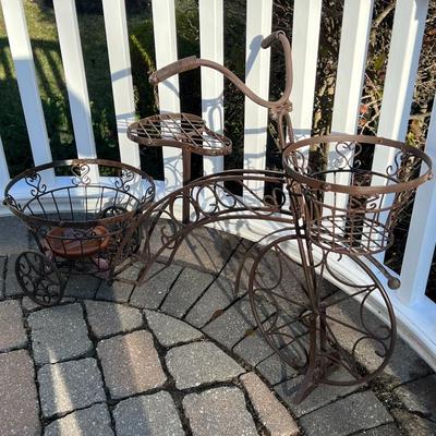 Metal Bicycle Plant Stand