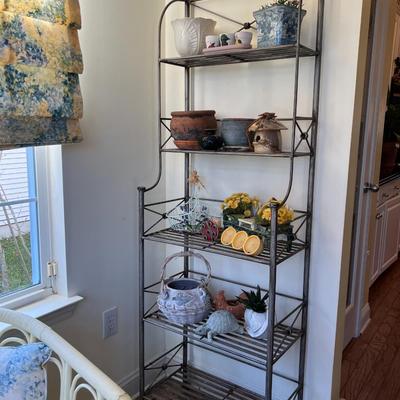 Metal 5-Tier Shelf with Contents