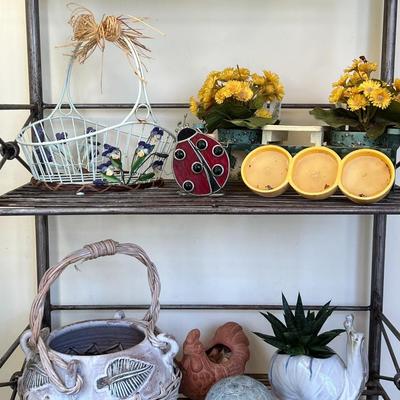 Metal 5-Tier Shelf with Contents