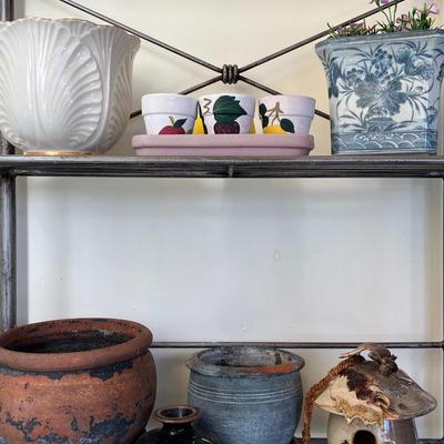 Metal 5-Tier Shelf with Contents