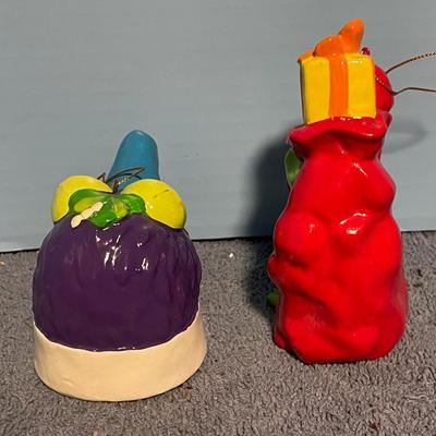 LOT 63 WONDERFUL COLLECTABLE MUPPETS ORNAMENTS--KERMIT & GONZO