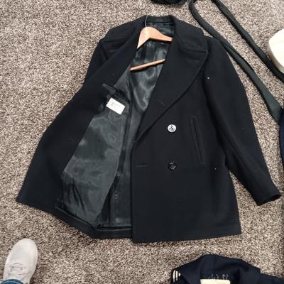 VINTAGE NAVY WOOL UNIFORM AND WOOL PEACOAT