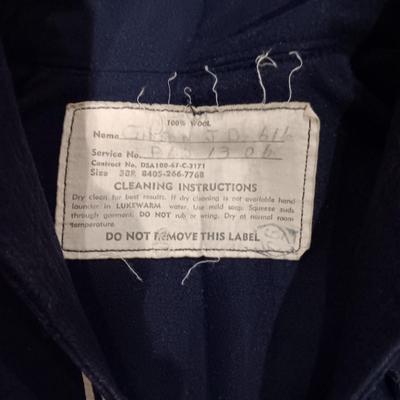VINTAGE NAVY WOOL UNIFORM AND WOOL PEACOAT