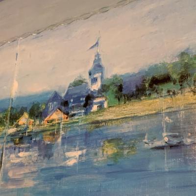 Large Seascape Signed Mixed Media Enhanced Litho On Canvas 4’ x 3’