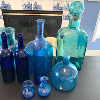 Colored Bottle Decor Lot