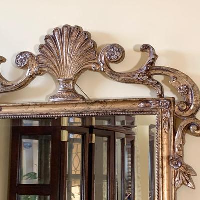 Large Designer Carved Beveled Mirror 24x42