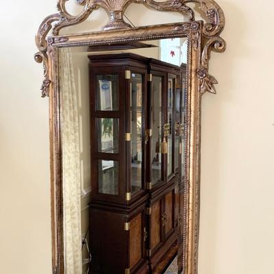 Large Designer Carved Beveled Mirror 24x42