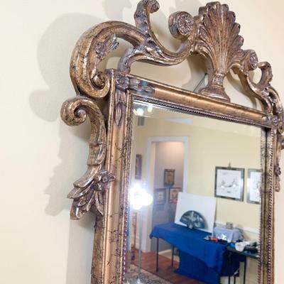 Large Designer Carved Beveled Mirror 24x42