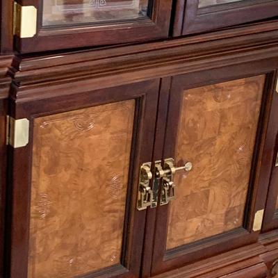 Clean Asian Style China Cabinet Lighted