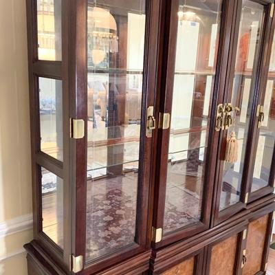 Clean Asian Style China Cabinet Lighted