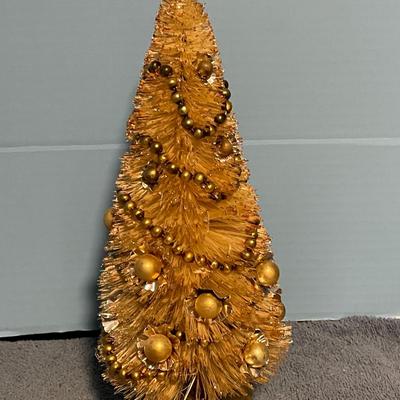 LOT 77 FAB MCM GOLD BRUSH CHRISTMAS TREE
