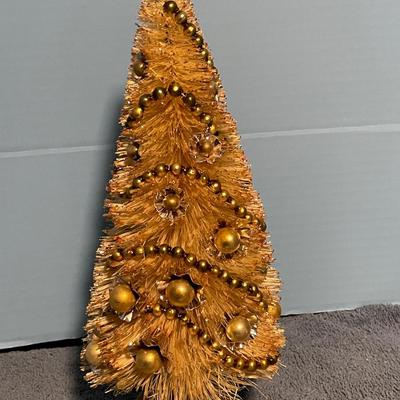 LOT 77 FAB MCM GOLD BRUSH CHRISTMAS TREE