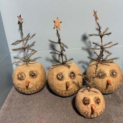 LOT 81 UNIQUE BLACK CROW/KEVIN SMITH SNOWMAN HEADS