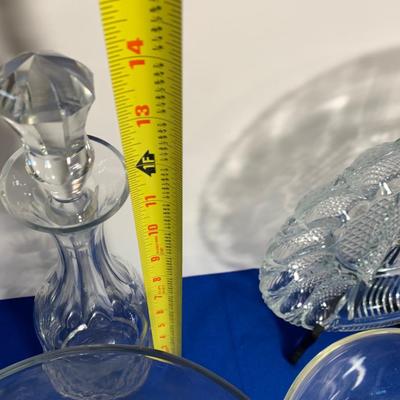 Huge Lot - Clear Glass Serving / Decor Pieces