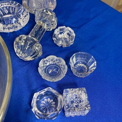 Huge Lot - Clear Glass Serving / Decor Pieces