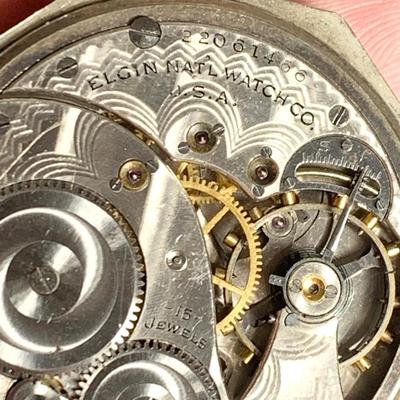Elgin Pocket Watch Winds Clean - Keeps Time