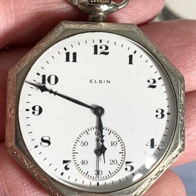Elgin Pocket Watch Winds Clean - Keeps Time