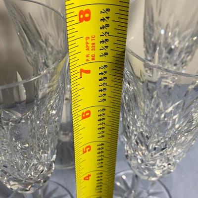 FOUR Waterford Crystal 7” Champagne Flutes