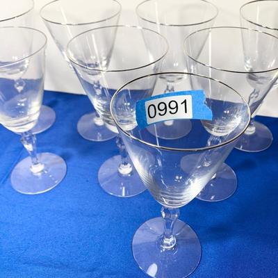 EIGHT Fostoria Wine Glasses / Water Goblets