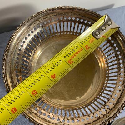 Sterling Silver Raised Compote & Two Nut Bowls