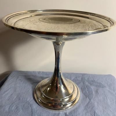 Sterling Silver Raised Compote & Two Nut Bowls