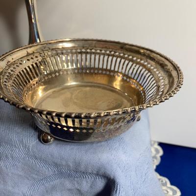 Sterling Silver Raised Compote & Two Nut Bowls