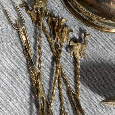 Sterling Silver Lot - Footed Salt - Steiff Spoon - Childs Cups